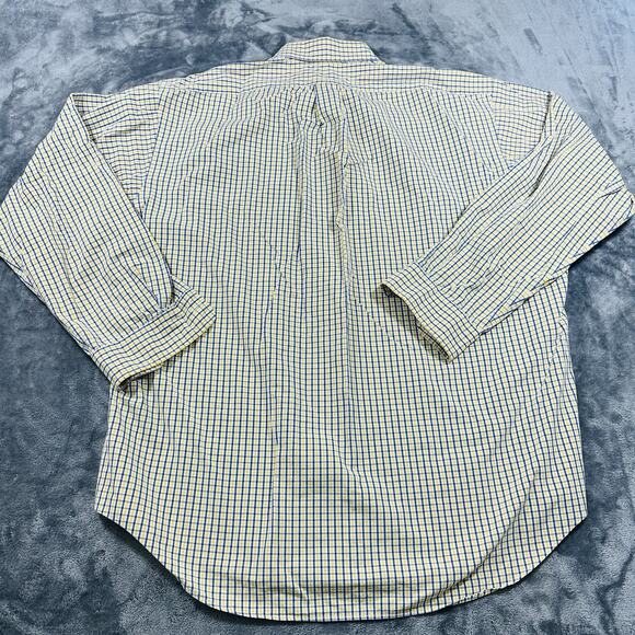 Polo Ralph Lauren Shirt Mens Large Yellow Plaid Blake Casual Button‎ Up Preppy - Picture 4 of 9